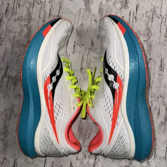 Women’s Saucony S10597-10 Endorphin Speed Running Shoes White Mutant Size 9.5 - Picture 7 of 8